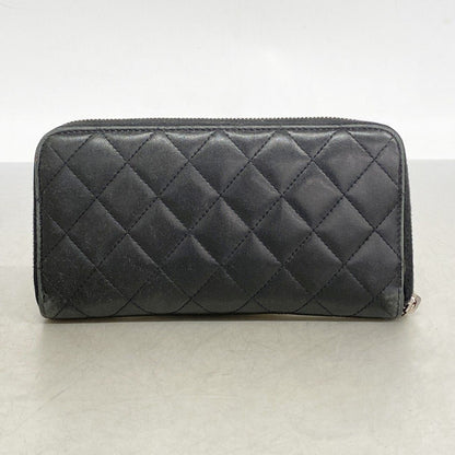 Chanel Wallet Quilted Lambskin Black Silver — view 9