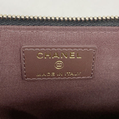 Chanel Coin Case Quilted Caviar Leather Black Gold — view 4