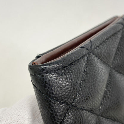 Chanel Coin Case Quilted Caviar Leather Black Gold — view 6