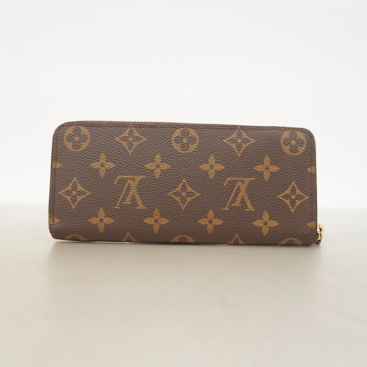 Louis Vuitton Wallet Monogram Portefeuille Clemence Brown Fuchsia Pink — view 8