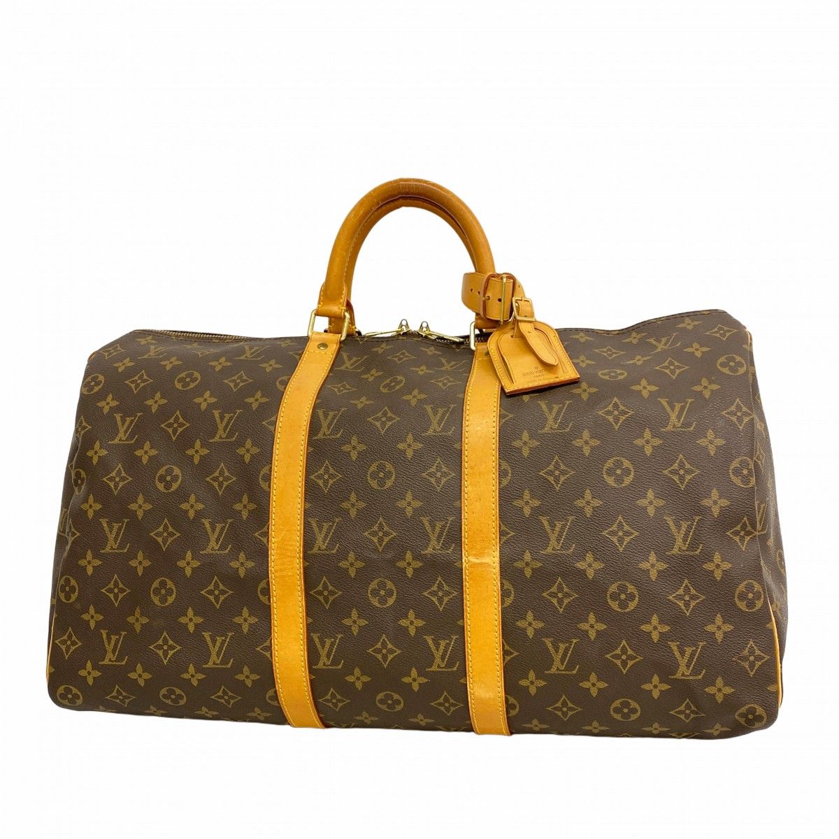 Louis Vuitton Boston Bag Monogram Keepall 50 Brown