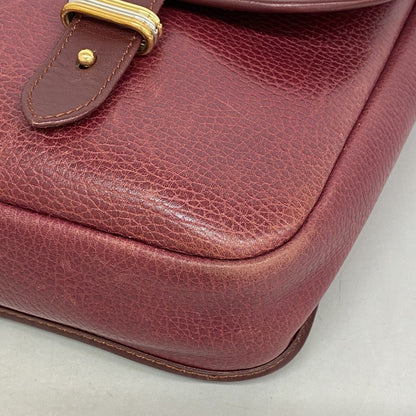 Cartier Business Bag Must Leather Bordeaux Gold Silver — view 6