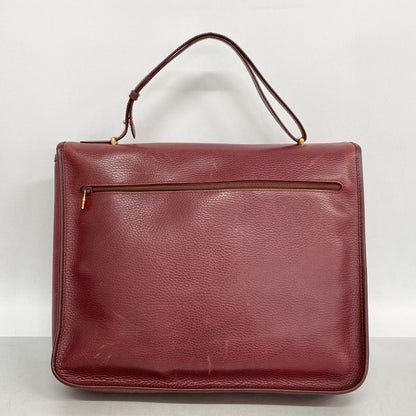 Cartier Business Bag Must Leather Bordeaux Gold Silver — view 9