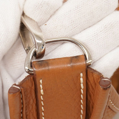 Hermes Shoulder Bag Evelyne Taurillon Clemence Gold Silver — view 6