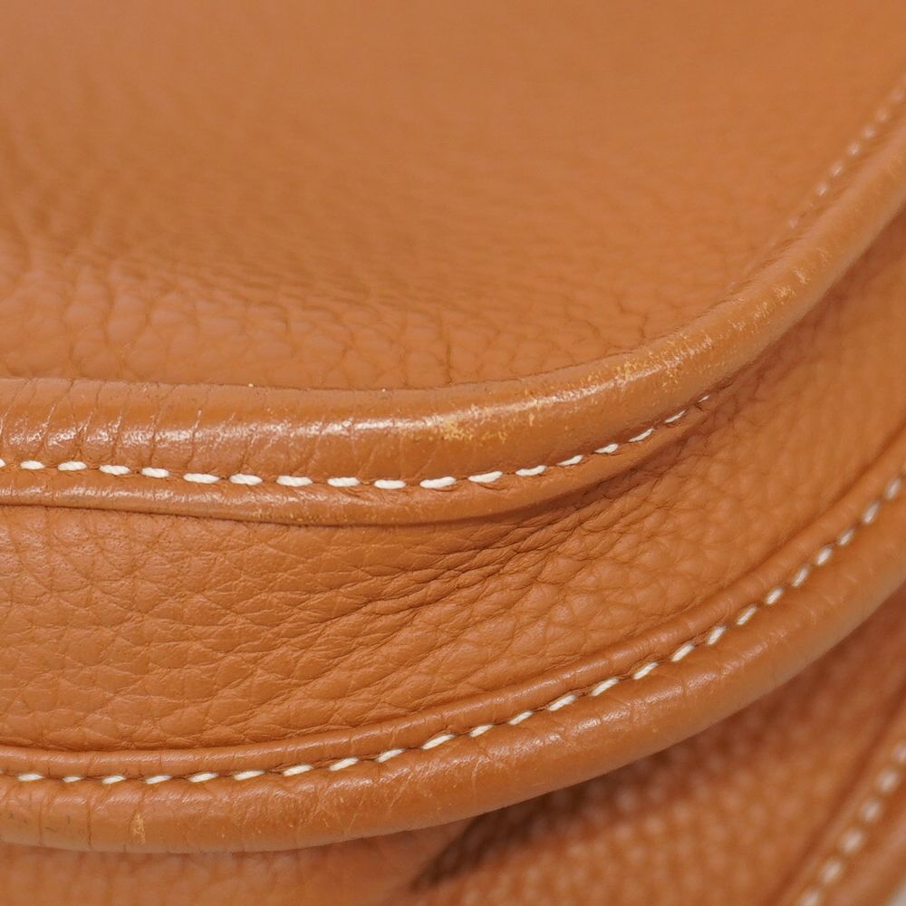 Hermes Shoulder Bag Evelyne Taurillon Clemence Gold Silver — view 7