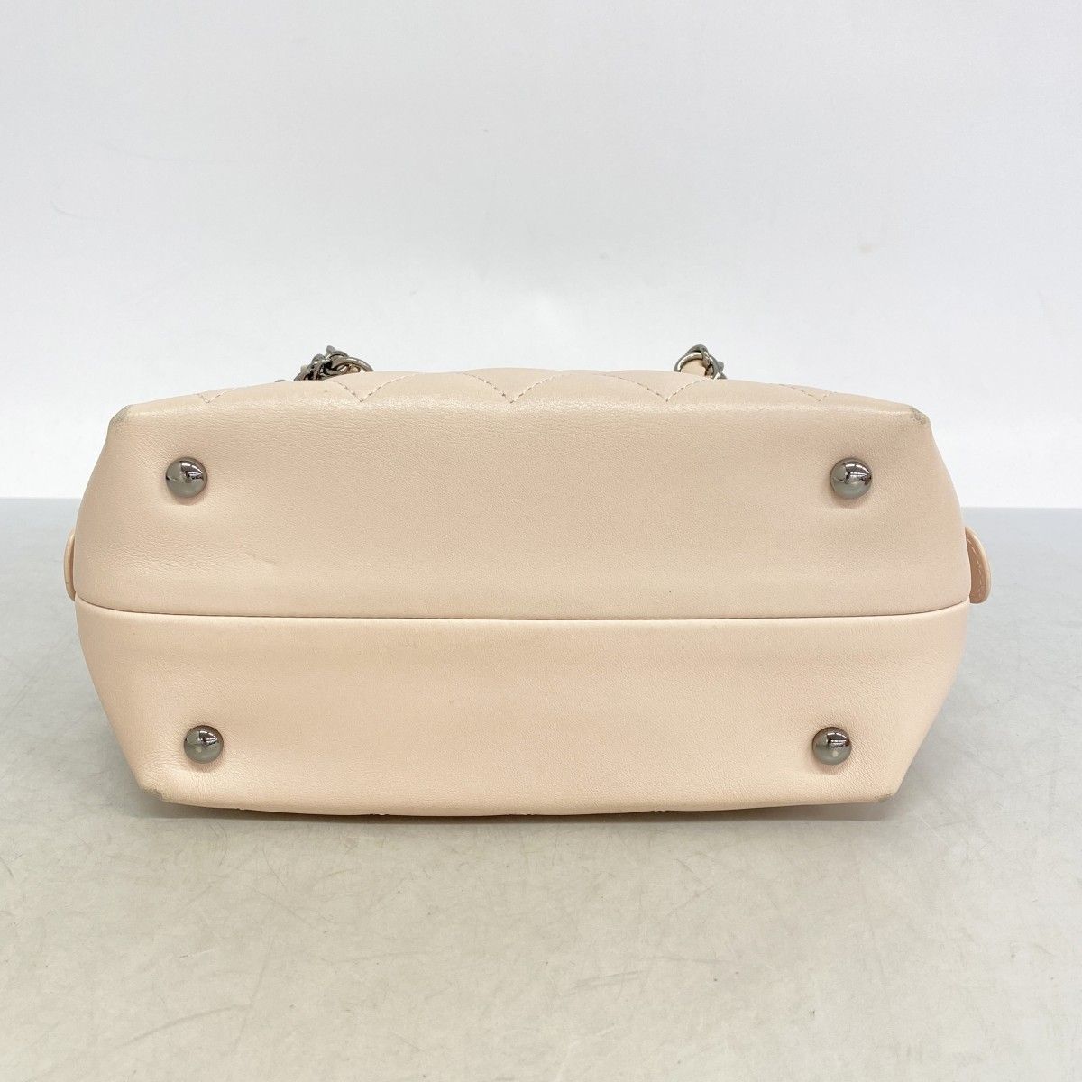 Chanel Handbag Quilted Lambskin Pink Silver 2-Way Bag — view 3