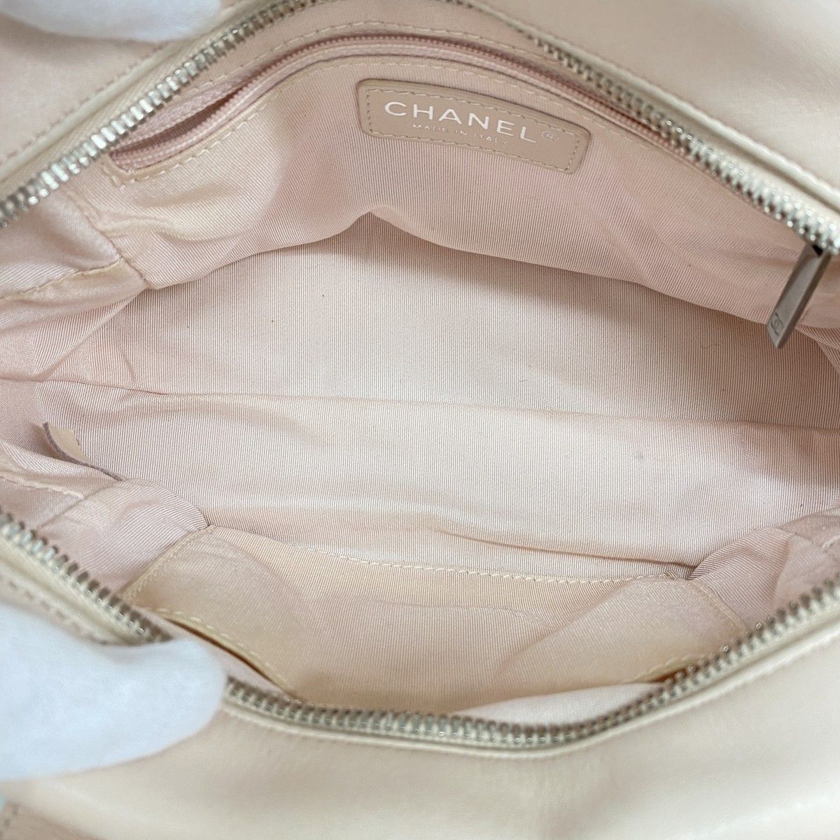 Chanel Handbag Quilted Lambskin Pink Silver 2-Way Bag — view 4