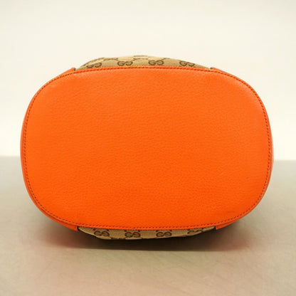Gucci Shoulder Bag GG Canvas Brown Orange Champagne Gold — view 3