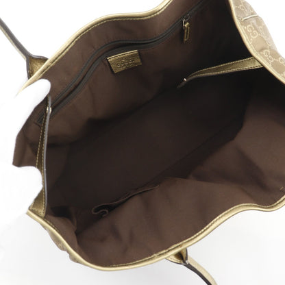 Gucci Prince Ribbon GG Canvas Gold Tote — view 6