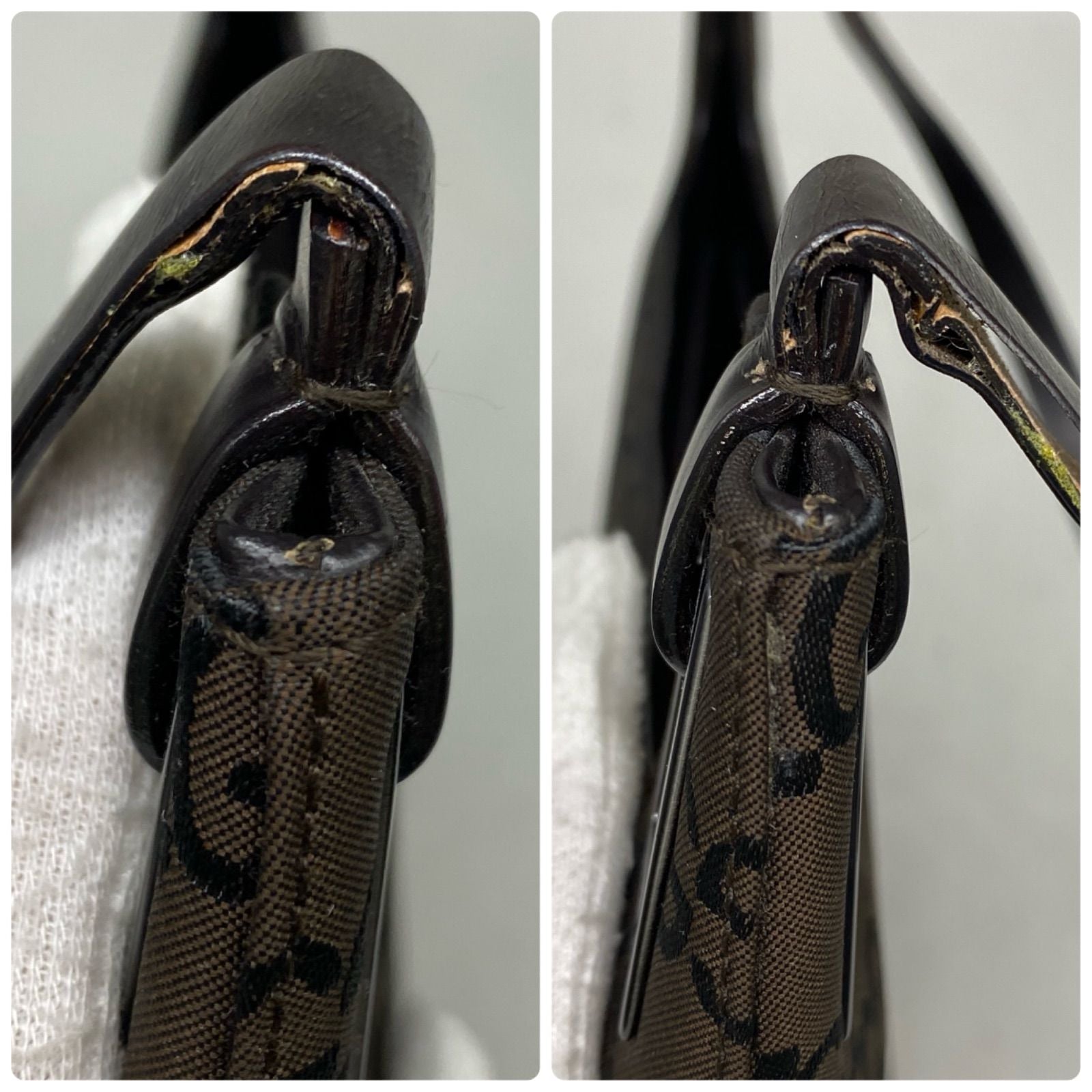 Gucci Handbag Shoulder GG Nylon Brown Business — view 6