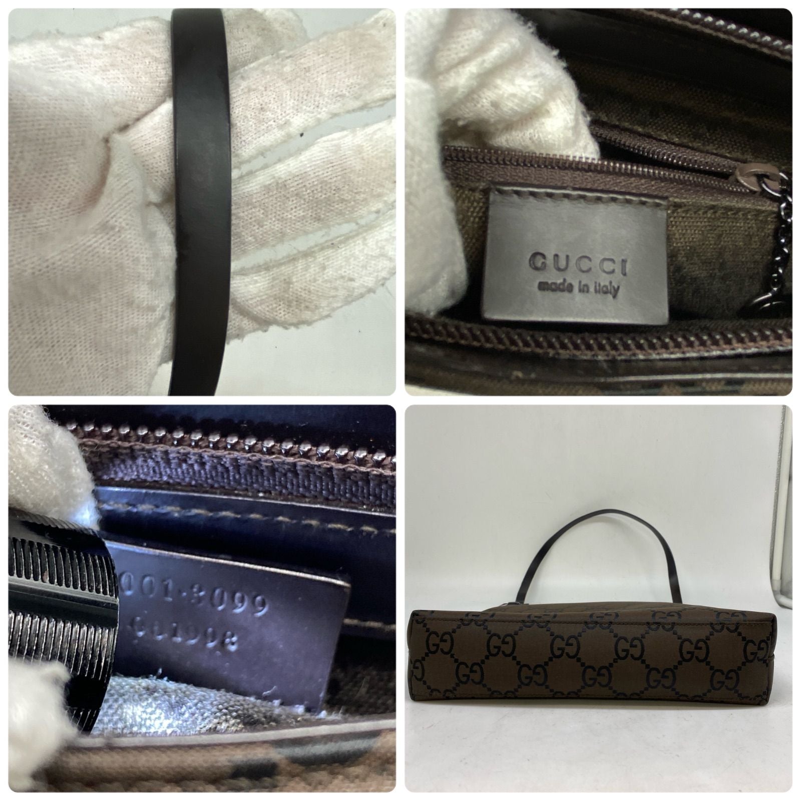 Gucci Handbag Shoulder GG Nylon Brown Business — view 5