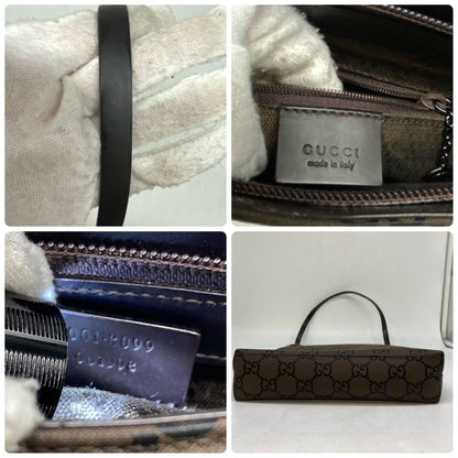 Gucci Handbag Shoulder GG Nylon Brown Business — view 5
