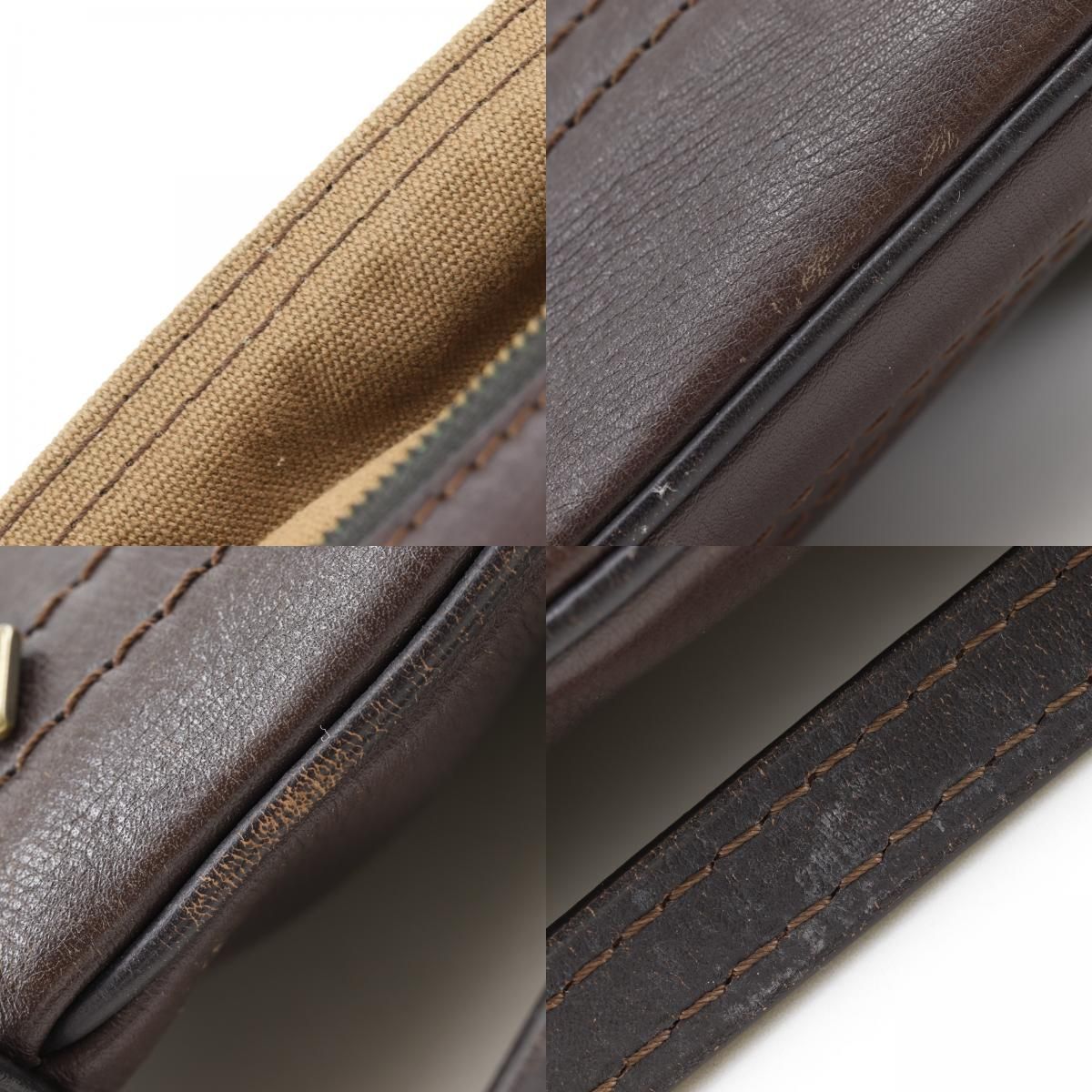 Louis Vuitton Pochette Shauni MM Utah Leather Cafe Brown Shoulder Bag — view 8
