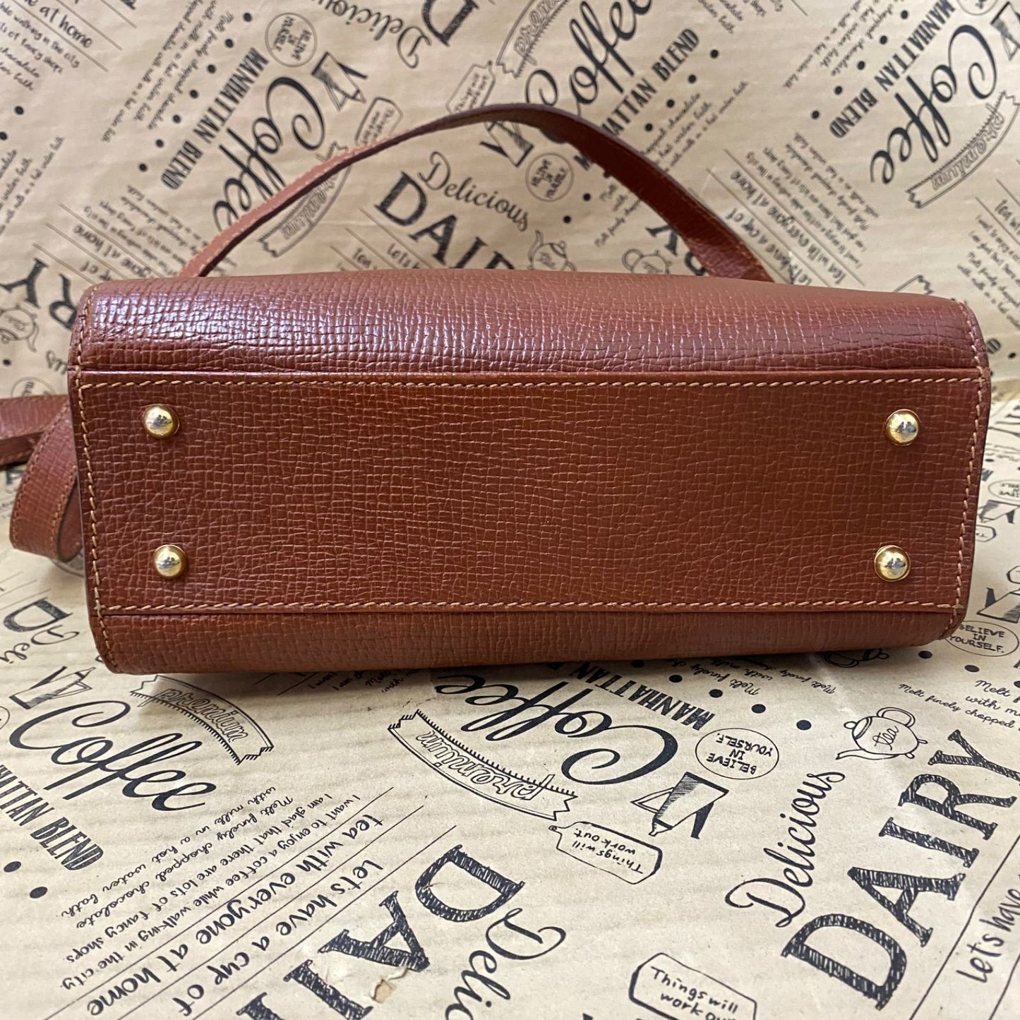 Loewe Handbag Shoulder Anagram Leather Brown Travel — view 5