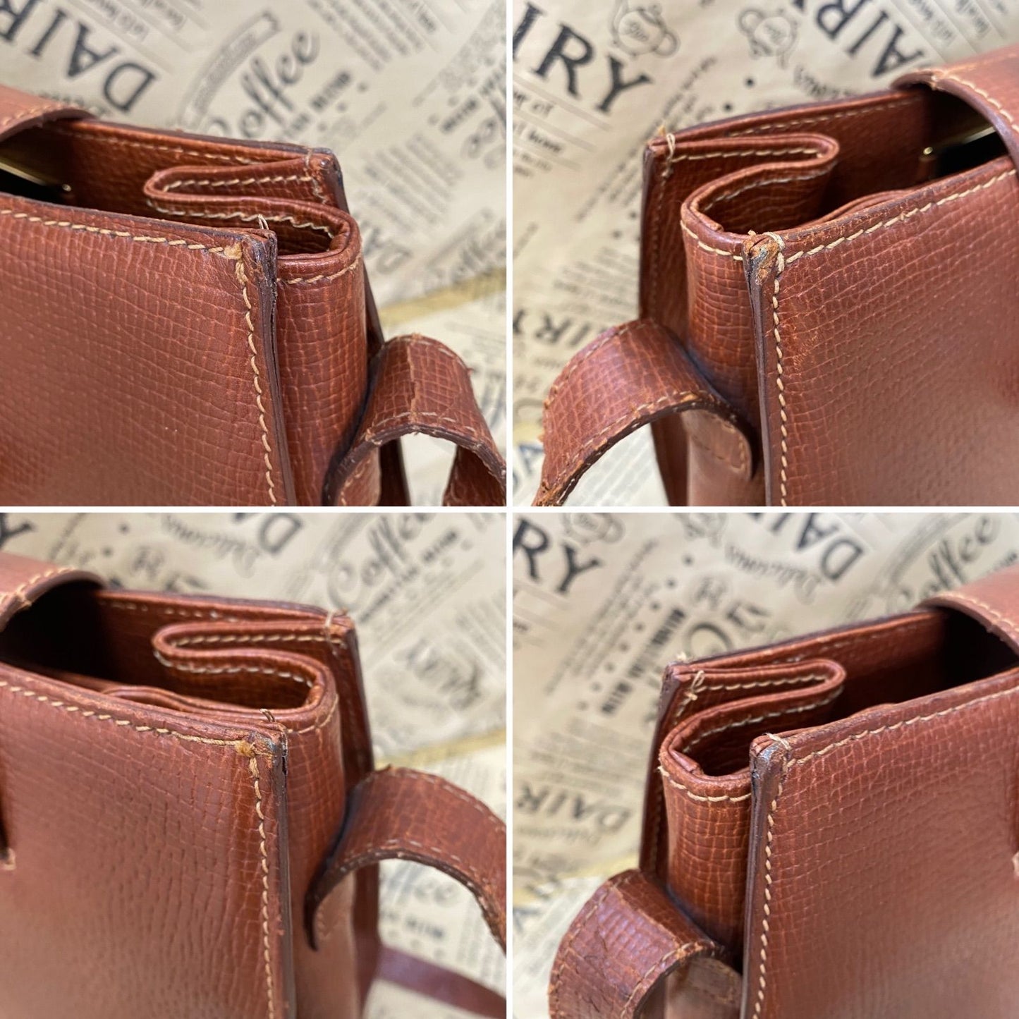 Loewe Handbag Shoulder Anagram Leather Brown Travel — view 6