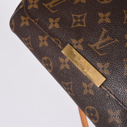 Louis Vuitton Monogram Favorite MM Shoulder Bag Brown Gold — view 6