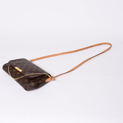 Louis Vuitton Monogram Favorite MM Shoulder Bag Brown Gold — view 7