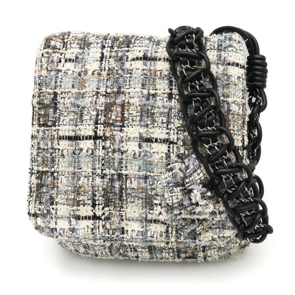 Chanel Camellia Tweed Chain Messenger Bag