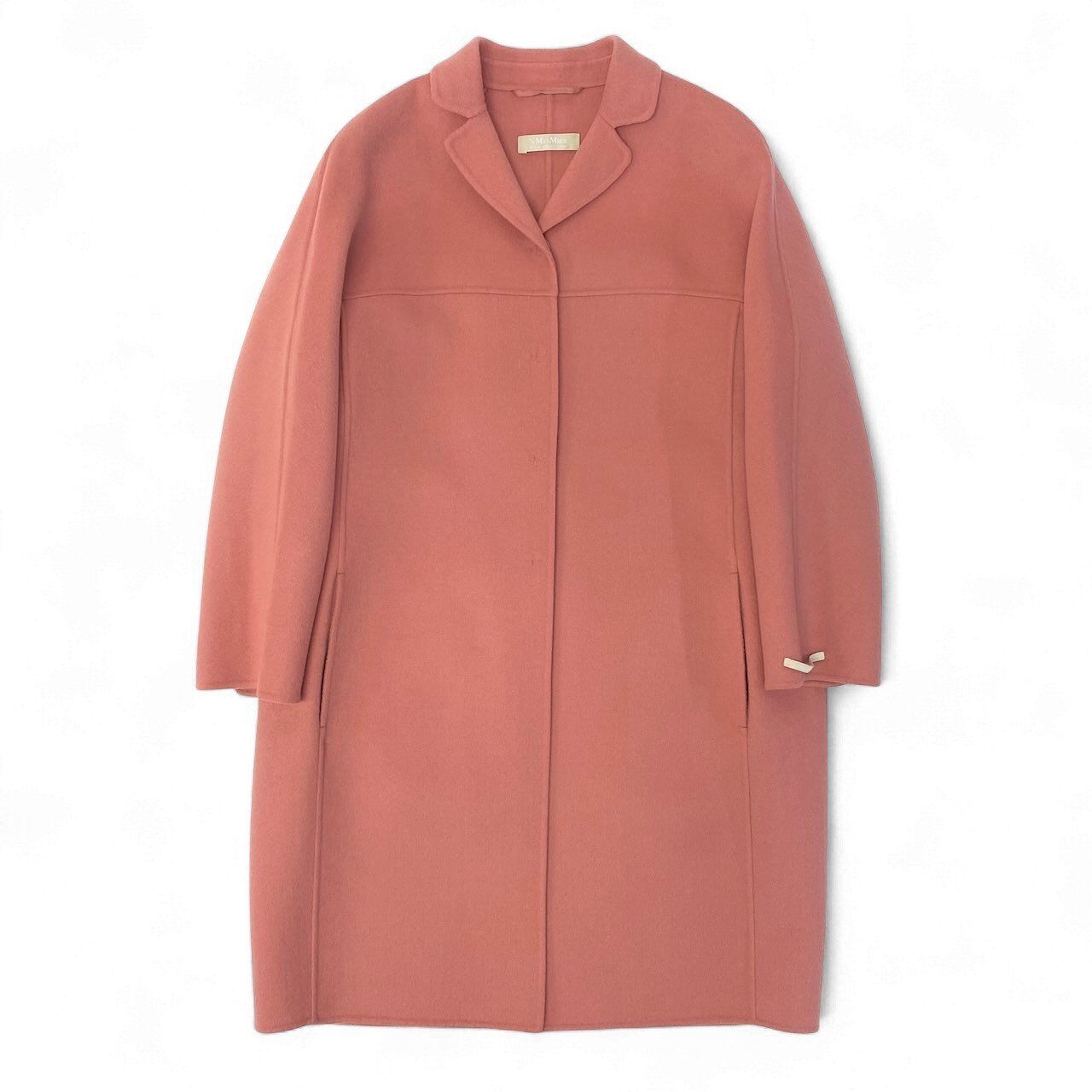 Max Mara S Cucito a Mano Star Coat 40 Pink Wool — view 2