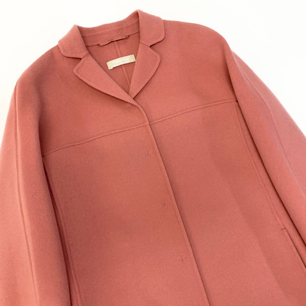 Max Mara S Cucito a Mano Star Coat 40 Pink Wool — view 5