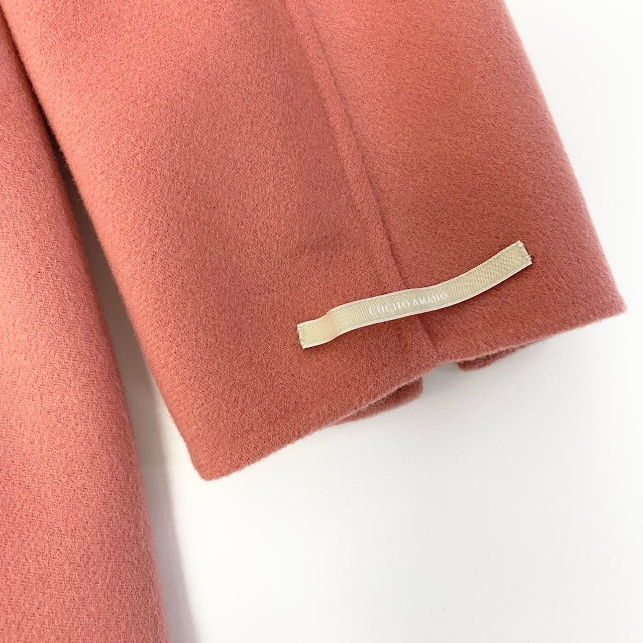 Max Mara S Cucito a Mano Star Coat 40 Pink Wool — view 7