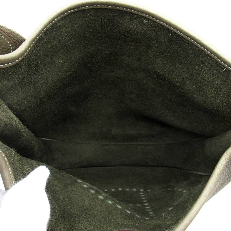 Hermes Evelyne 3 PM Taurillon Clemence Shoulder Bag Etoupe — view 6