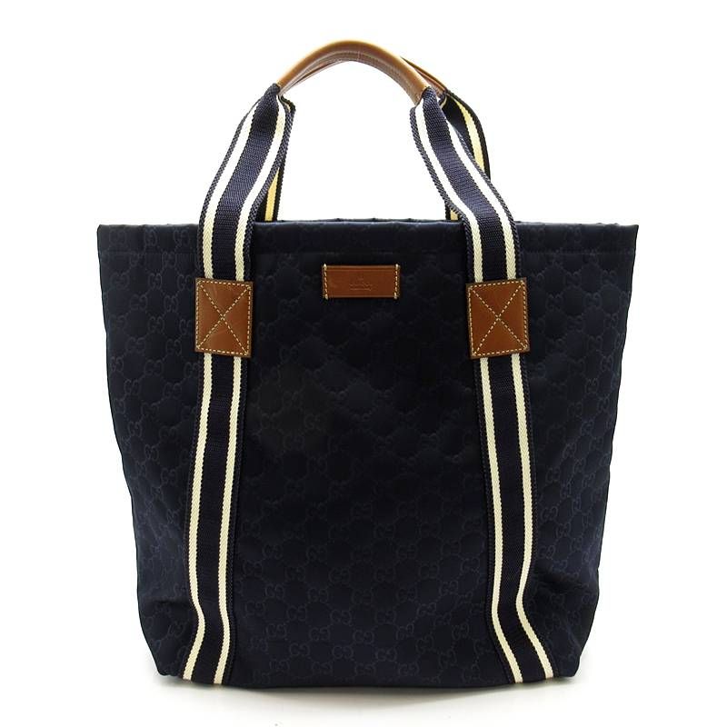 Gucci GG Nylon Tote Navy