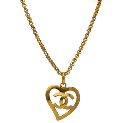 Chanel CC Logo Necklace Brass — view 2