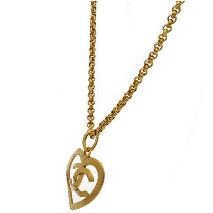 Chanel CC Logo Necklace Brass — view 3