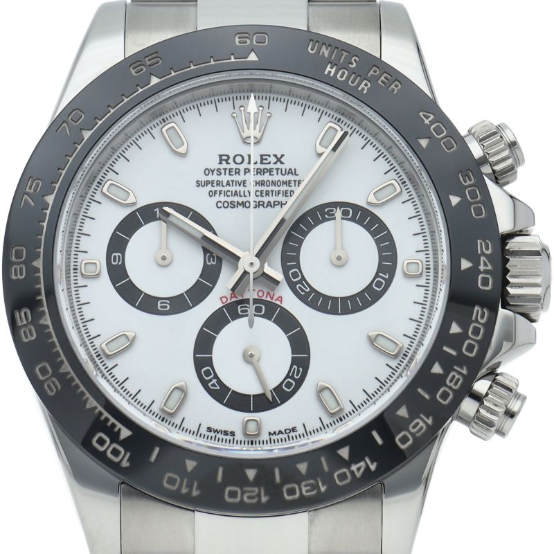 Rolex Cosmograph Daytona Watch SS Ceramic White Polished