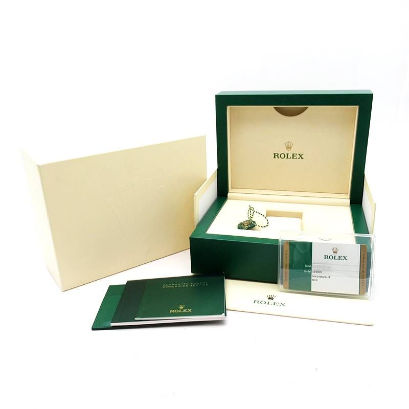Rolex Cosmograph Daytona Watch Buckle Blue Box 18k White Gold Finish — view 6