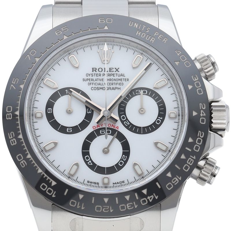 Rolex Cosmograph Daytona Watch Box SS Ceramic White Polished