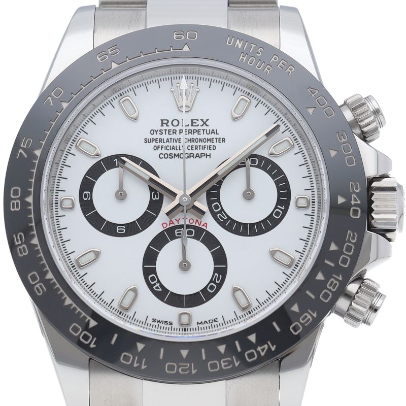 Rolex Cosmograph Daytona Watch Box SS Ceramic White Polished