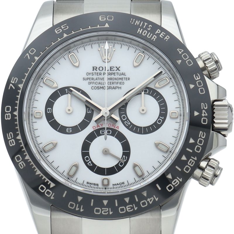 Rolex Cosmograph Daytona Watch Box SS Ceramic White Polished
