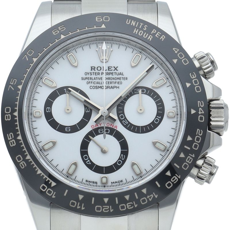 Rolex Cosmograph Daytona Watch Box SS Ceramic White Polished