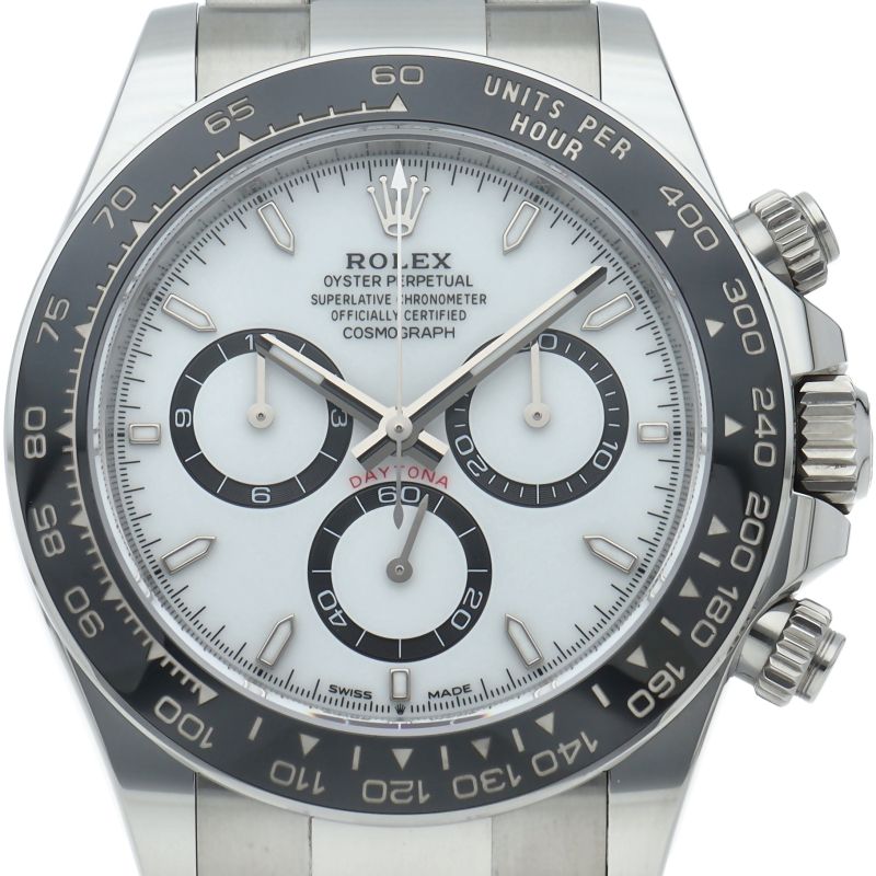 Rolex Cosmograph Daytona Watch Box SS Ceramic White Polished