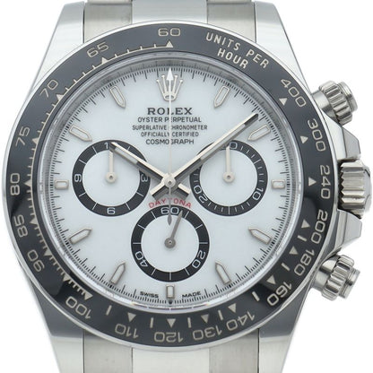 Rolex Cosmograph Daytona Watch Box SS Ceramic White Polished