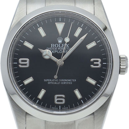Rolex Roulette SS Watch Black Polished