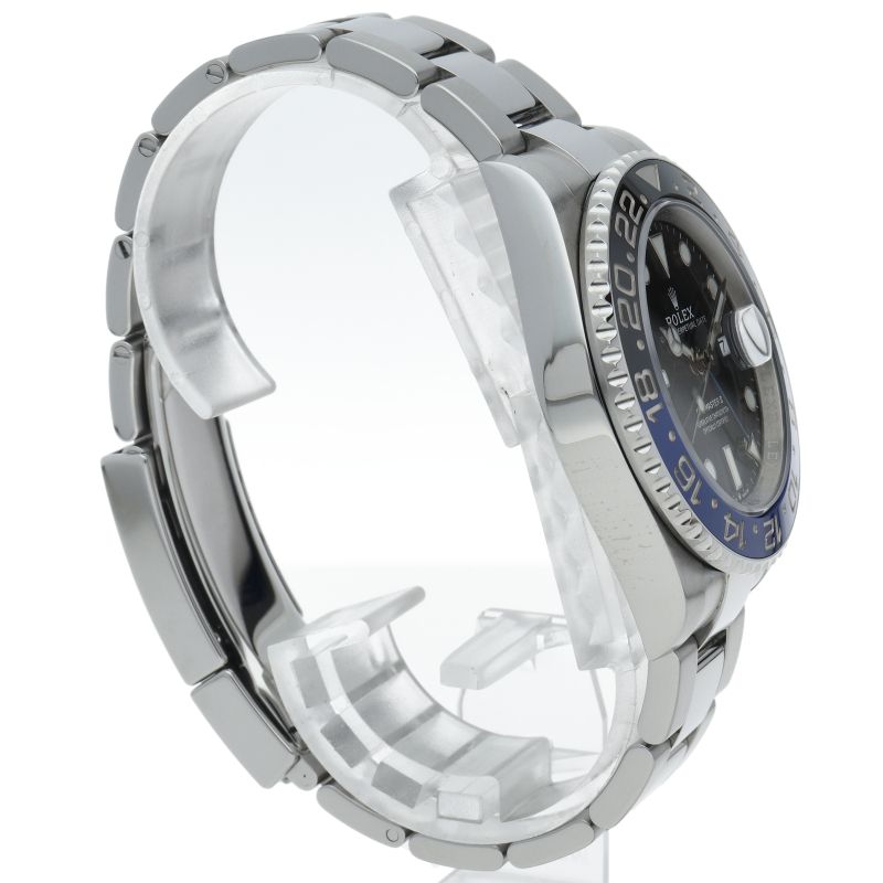 Rolex GMT Master 2 Watch Oyster Box SS Black Polished — view 4