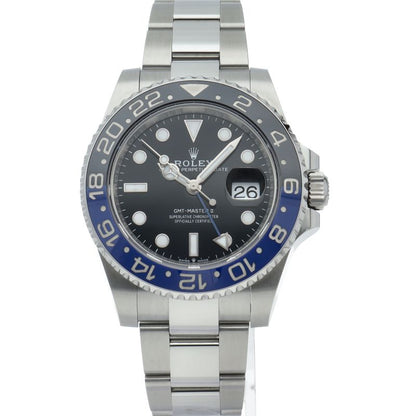 Rolex GMT Master 2 Watch Oyster Box SS Black Polished — view 2