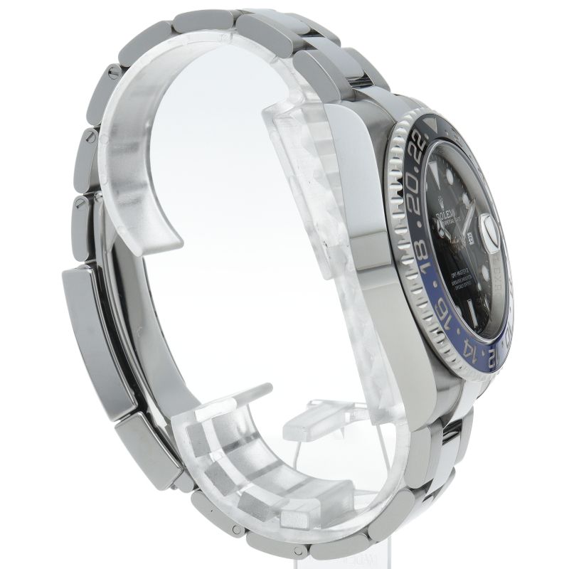 Rolex GMT Master 2 Watch Oyster Box SS Black Polished — view 4