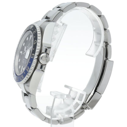 Rolex GMT Master 2 Watch Oyster Box SS Black Polished — view 3