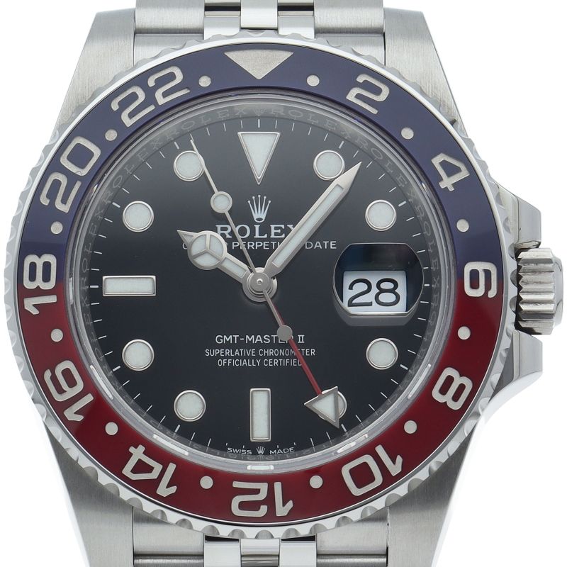 Rolex GMT Master 2 Watch Box SS Black Polished