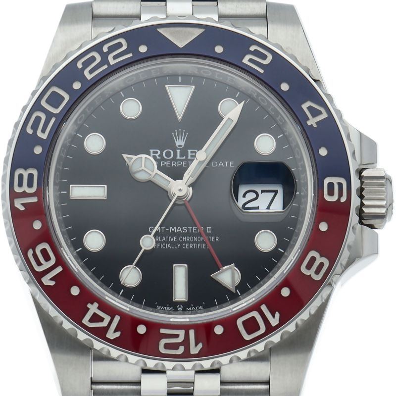 Rolex GMT Master 2 Watch Box SS Black Polished
