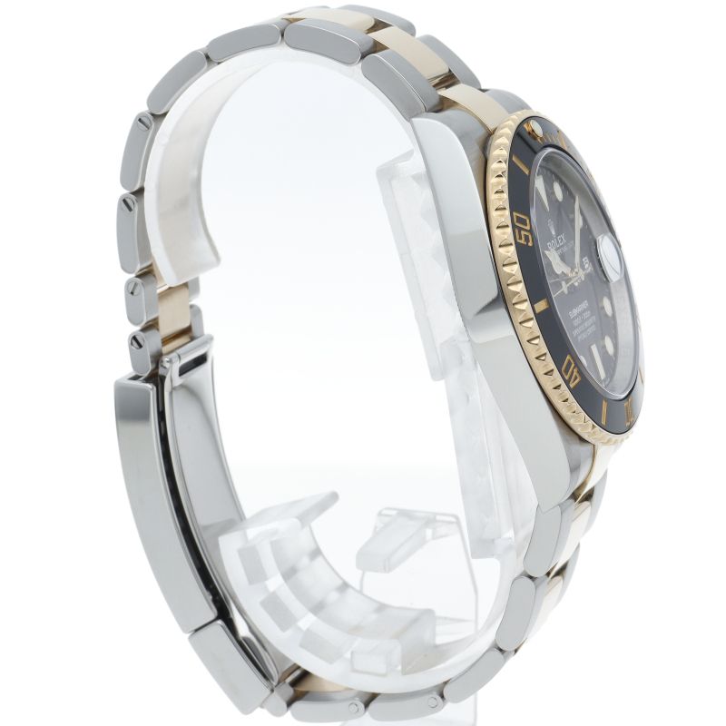 Rolex Submariner Date Watch 18k Yellow Gold SS Black Polished — view 4