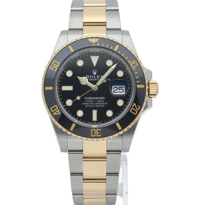 Rolex Submariner Date Watch 18k Yellow Gold SS Black Polished — view 2