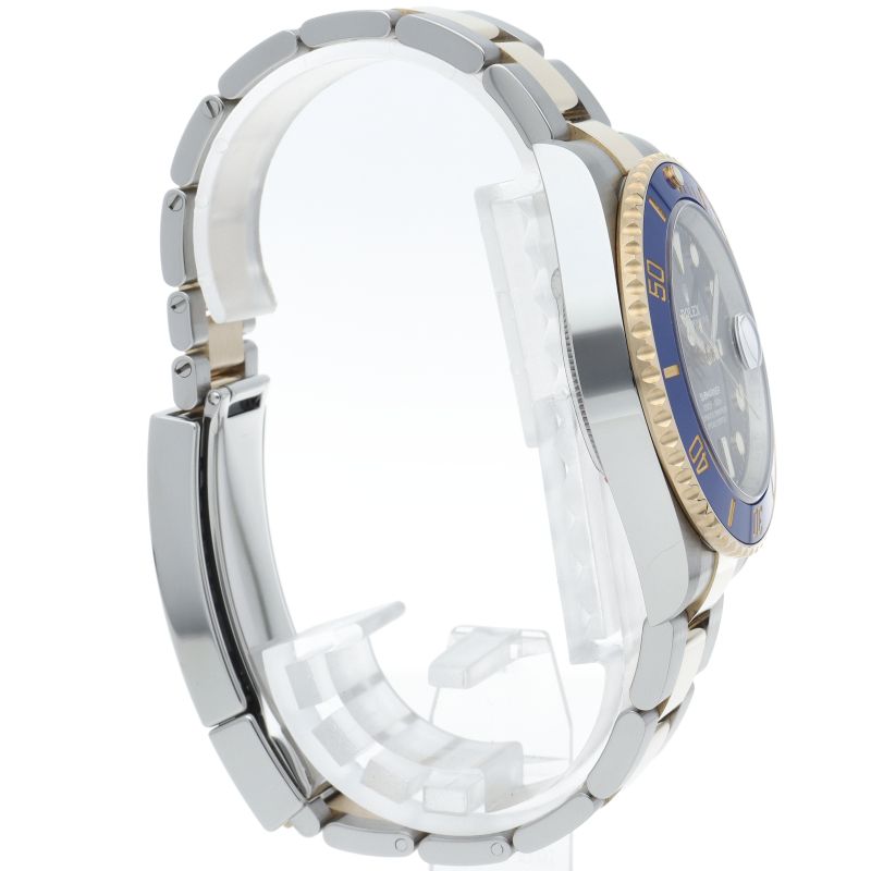 Rolex Submariner Date Watch Blue 18k Yellow Gold SS Polished — view 4