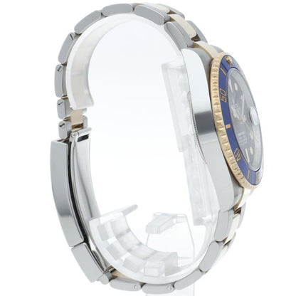 Rolex Submariner Date Watch Blue 18k Yellow Gold SS Polished — view 4