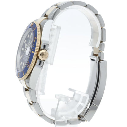 Rolex Submariner Date Watch Blue 18k Yellow Gold SS Polished — view 3