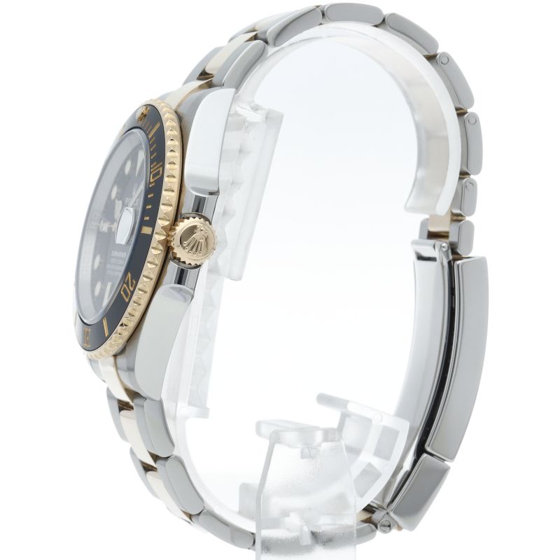 Rolex Submariner Date Watch 18k Yellow Gold SS Black Polished — view 3